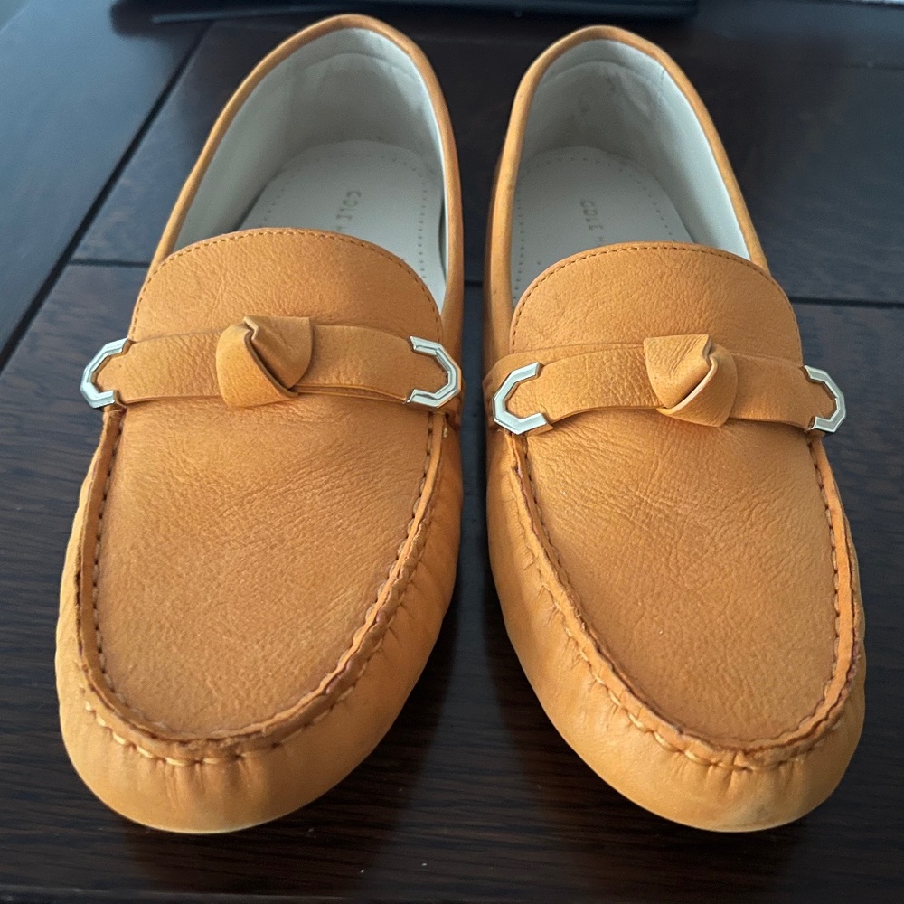 Cole Haan Evelyn Bow Driver - Suede - Orange - Sz 9.5